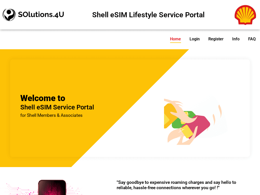 Shell eSIM Lifestyle Portal